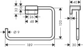 Кольцо для полотенец Hansgrohe AddStoris 41754990 Полированное золото
