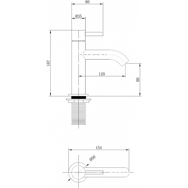 Смеситель для раковины Abber Wasser Kreis AF8110