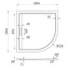 Душевой поддон из искусственного камня Cezares Tray AS 100х100 TRAY-AS-R-100-30-W
