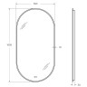 Зеркало Cezares Ellisse 55 CZR-SPC-ELS-550-1050-RGB-TCH с подсветкой