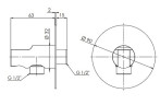 Шланговое подключение Remer 337X с держателем ручного душа Хром