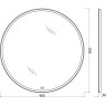 Зеркало BelBagno 90 SPC-RNG-900-LED-TCH-WARM с подсветкой с подогревом