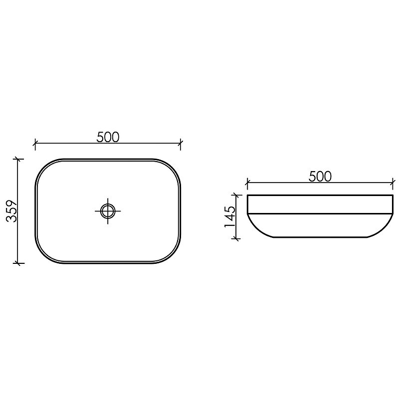 Раковина-чаша Ceramicanova Element 50 CN6055 Белая глянцевая