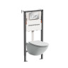 Комплект унитаза с инсталляцией Ceramicanova Mono CN1905_121001CH цвет Белый с сиденьем Микролифт и клавишей смыва цвет Хром глянцевый