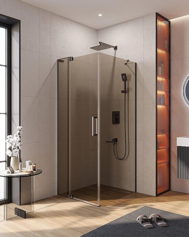 Душевой уголок Cezares Slider 90x80 SLIDER-AH-1-80-80/90-BR-GM
