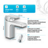 Смеситель для раковины Hansgrohe Vernis Shape 71216000 с гигиеническим душем Хром