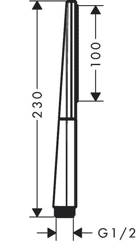 Ручной душ Hansgrohe Rainfinity 26866670 черный матовый
