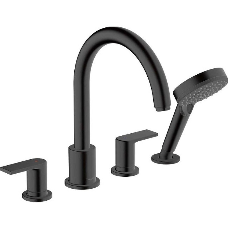 Смеситель на борт ванны Hansgrohe Vernis Shape 71459670 черный матовый