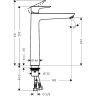 Смеситель для раковины Hansgrohe Talis E 71717670 черный матовый