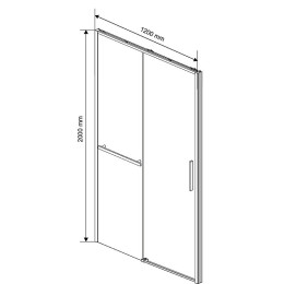 Душевая дверь Vincea Slim Soft 120 VDS-1SS120CLG