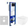 Комплект унитаза BelBagno Uno BB3105CHR/SC с инсталляцией Berges Atom 410 040340