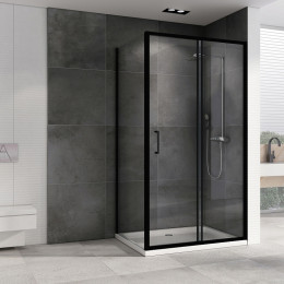 Душевой уголок Abber Schwarzer Diamant 150x70 AG30150B5-S70B5 профиль Черный стекло прозрачное