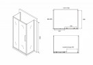 Душевой уголок Abber Schwarzer Diamant 140х90 AG30140BH-S90B-S90B профиль Черный стекло прозрачное