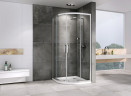 Душевой уголок Abber Schwarzer Diamant 80x80 AG01080 профиль Хром стекло прозрачное