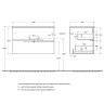Тумба под раковину Cezares Duet-N 80 DUET-N-800-2C-SO-BL подвесная