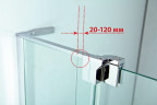 Душевой уголок Cezares Slider 90x100 SLIDER-AH-1-80-90/100-C-Cr