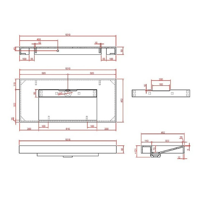 Раковина Boheme Armadi Art Flat 100 859-100-CLCT