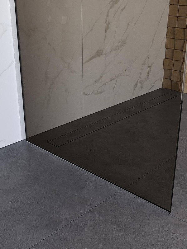 Душевая перегородка BelBagno Uno 100 UNO-L-1-TB-100-BR-Cr