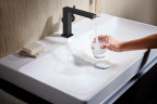 Смеситель для раковины Hansgrohe Tecturis E 73020670 черный матовый