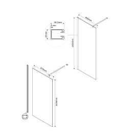 Душевая перегородка Vincea Walk-In 90 VSW-1H900GSG