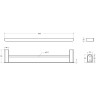 Полотенцедержатель Cezares Stylus STYLUS-THD-60-BORO двойной