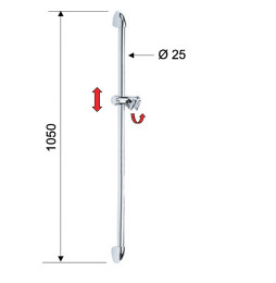 Душевая штанга Remer 319F цвет Хром