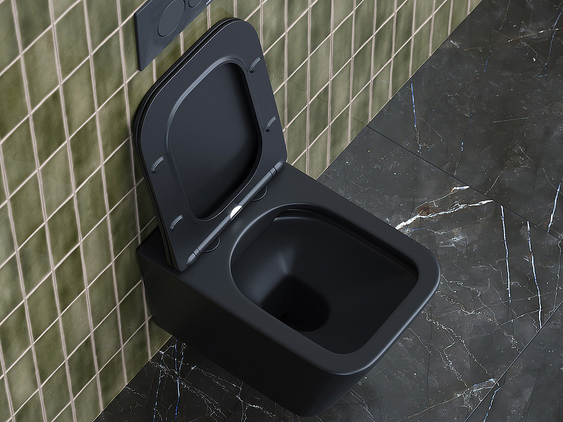 Унитаз Ceramicanova Metric CN3007MB подвесной Черный матовый с сиденьем Микролифт