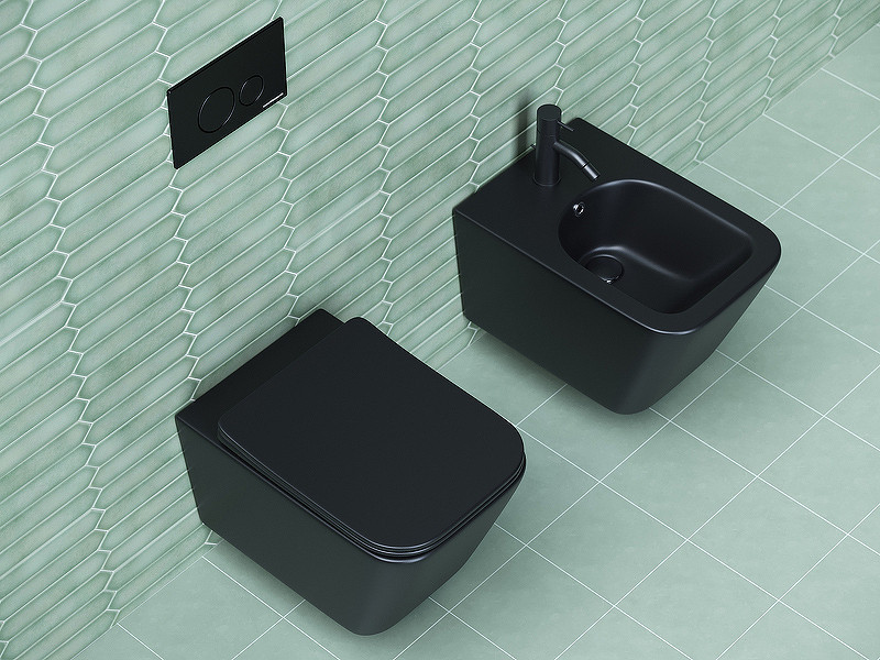 Унитаз Ceramicanova Metric CN3007MB подвесной Черный матовый с сиденьем Микролифт