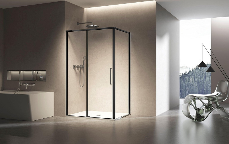 Душевой уголок Vincea Slim 8mm 110х80 VSR-6SL8011CLB