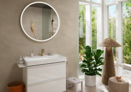 Смеситель для раковины Hansgrohe Tecturis S 73320140 Шлифованная бронза