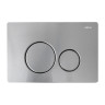 Комплект унитаза Abber Bequem AC1100T-AC0105-AC0121MCH с сиденьем Микролифт и клавишей смыва цвет Матовый хром