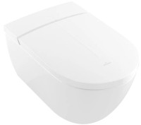 Унитаз биде Villeroy&Boch ViClean V0E200R1 подвесной цвет Альпийский белый с сиденьем Микролифт