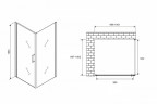 Душевой уголок Abber Sonnenstrand 100x100 AG04100B-S100B профиль Черный стекло прозрачное