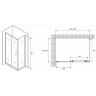 Душевой уголок Abber Schwarzer Diamant 130x70 AG301305-S705 профиль Хром стекло прозрачное