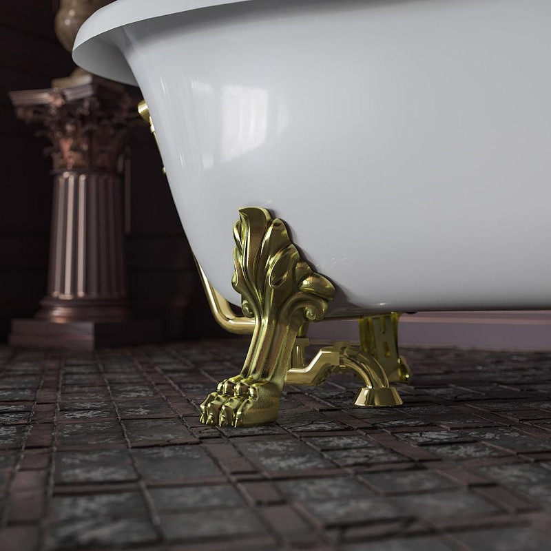 Ванна из искусственного камня Migliore Milady 185x82 26919 ножки Leone Standart Золото