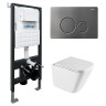 Комплект унитаза с инсталляцией Abber Rechteck AC1219TC-AC0105-AC0121NG цвет Белый с сиденьем Микролифт