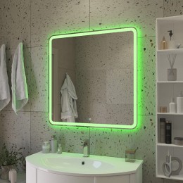 Зеркало Cezares Multicolore 80 CZR-SPC-MC-800-800-RGB-TCH с подсветкой