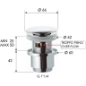 донный клапан Remer 905CC2114CFP click-clack Черный брашированный хром