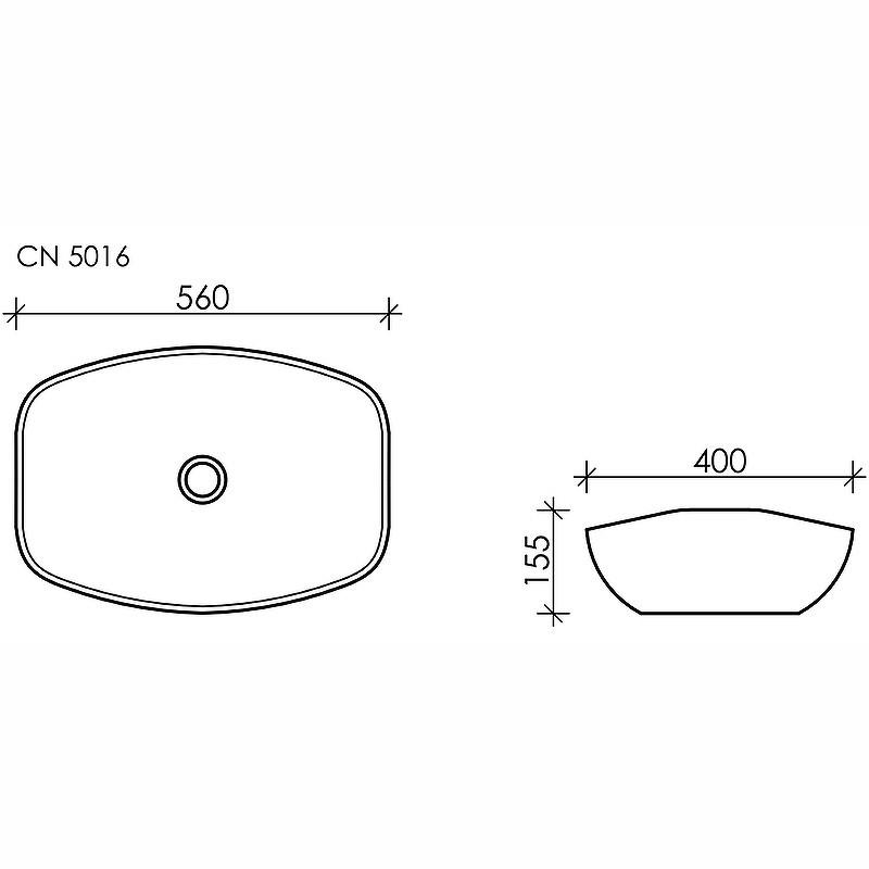 Раковина-чаша Ceramicanova Element 56 CN5016 Белая