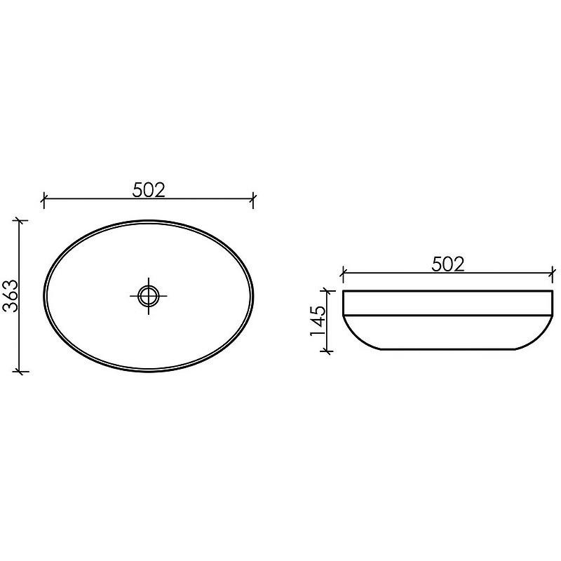 Раковина-чаша Ceramicanova Element 50 CN6056 Белая глянцевая