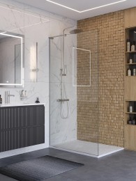 Душевая перегородка BelBagno Uno 100 UNO-L-1-TB-100-C-Cr