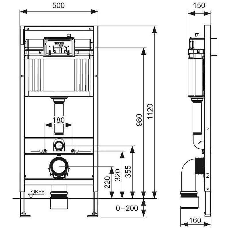 Комплект унитаза BelBagno Amanda BB051CHR+BB051SC с инсталляцией Tece Now 9400414