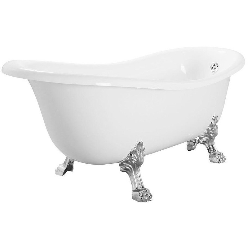 Ванна из искусственного камня Migliore Milady 185x82 26920 ножки Leone Standart Хром