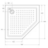 Акриловый поддон для душа Cezares Tray A 90х90 TRAY-A-P-90-15-W0