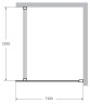 Душевая перегородка Cezares Liberta 110 LIBERTA-L-1-110-120-C-Cr