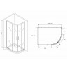 Душевой уголок Abber Schwarzer Diamant 100x90 AG01190 профиль Хром стекло прозрачное