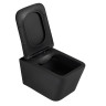 Комплект унитаза Abber Rechteck AC1201MB-AC0105-AC0120MB с сиденьем Микролифт и клавишей смыва цвет Черный матовый