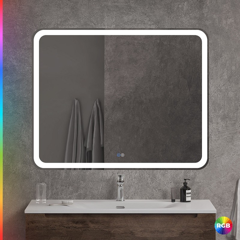 Зеркало Cezares Multicolore 100 CZR-SPC-MC-1000-800-RGB-TCH с подсветкой