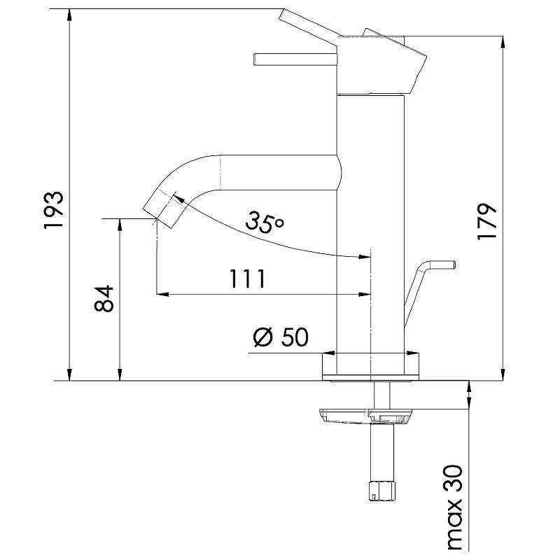 Смеситель для раковины Remer X-Style X10XV
